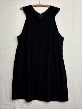 Ann Taylor Black Sleeveless Midi Dress Classic Little Black Dress